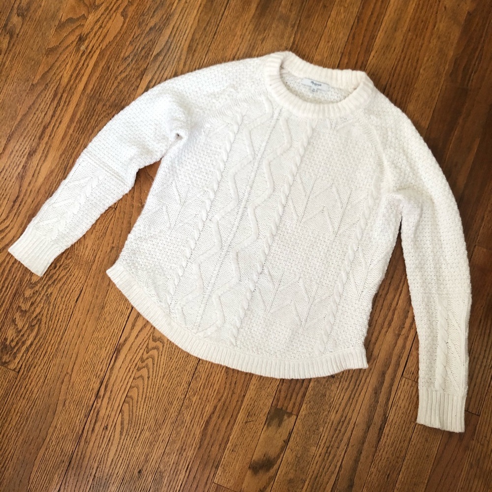 Madewell marino wool sweater cable knit